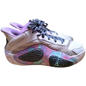Jordan Tatum 2 Kid's 6.5Y Purple Teal Sidewalk Chalk Basketball Shoes